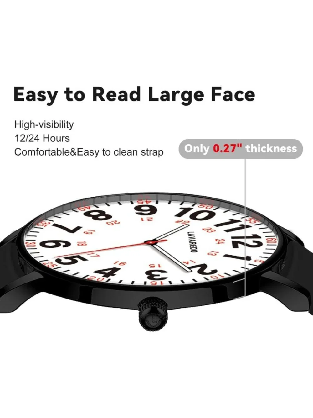 Luminous Nurse Watch for Women, Waterproof Japanese Quartz, Stylish Healthcare